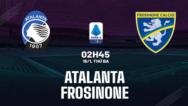 Nhận định bóng đá trận đấu Atalanta vs Frosinone trong khuôn khổ Vòng 20 giải Serie A 2023/24 diễn ra vào lúc 02h45 ngày 16/1 phân tích thông tin lực lượng, đội hình dự kiến, soi kèo nhà cái, dự đoán tỉ số. Hãy đến W88 soi kèo bóng đá để biết thêm thông tin nhé 