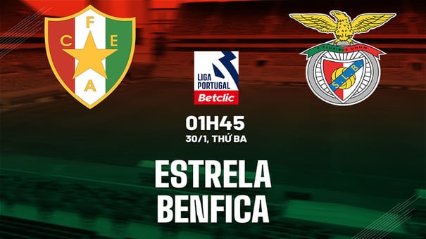 Nhận định Estrela vs Benfica 1h45 ngày 30/1 (VĐQG Bồ Đào Nha 2023/24).Nhận định bóng đá, ý kiến chuyên gia, dự đoán kết quả, phân tích thống kê trận đấu. Hãy đến W88 soi kèo bóng đá để biết thêm thông tin nhé 