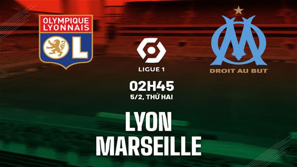 Nhận định Lyon vs Marseille, dự đoán bóng đá Ligue 1 hôm nay 2h45 ngày 5/2 chính xác. Trên sân của đối thủ, Marseille sẽ có chiến thắng trước Lyon đang có thành tích nghèo nàn trong thời gian gần đây. Các vị khách có thể sẽ ghi được nhiều hơn 2 bàn thắng và phải nhận bàn thua. Hãy đến W88 soi kèo bóng đá để biết thêm thông tin nhé .