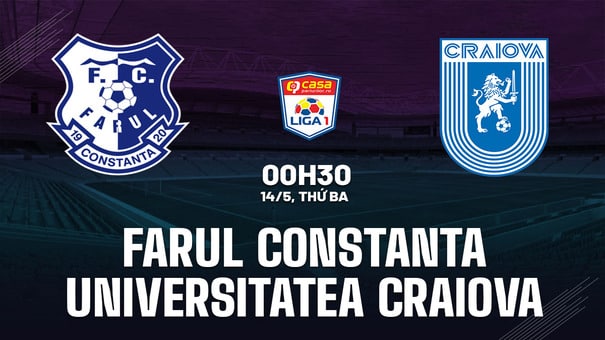 Nhận định Farul Constanta vs Universitatea Craiova 0h30 ngày 14/5 (VĐQG Romania 2023/24). Hãy đến W88 soi kèo bóng đá để biết thêm thông tin.